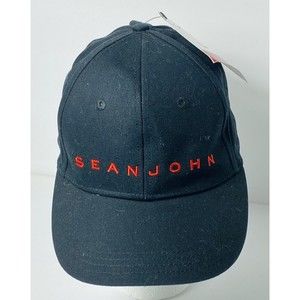 SEAN JOHN 3 AM MEN'S  BLACK BALL CAP HAT ADJUST OSFA MSRP $32 NWT
